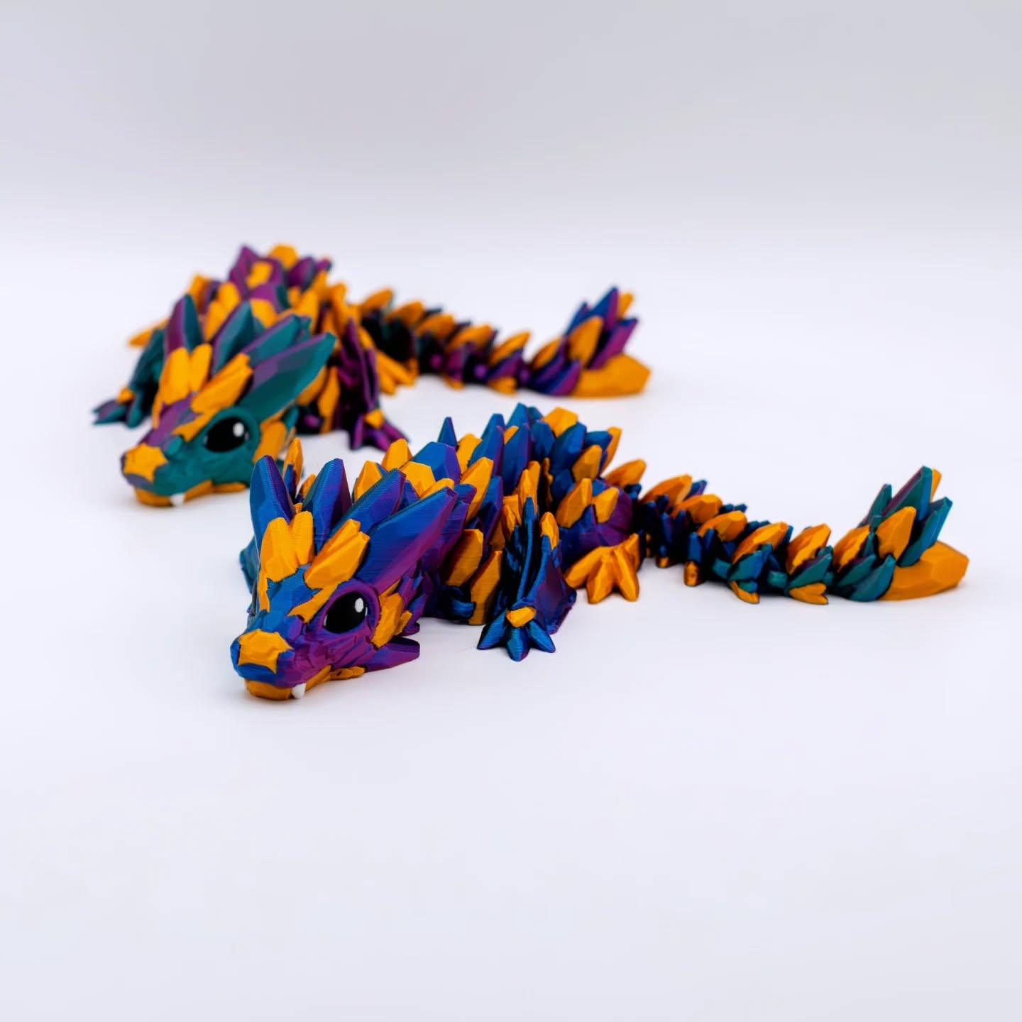 Colorful 3D Printed Dragon Toy